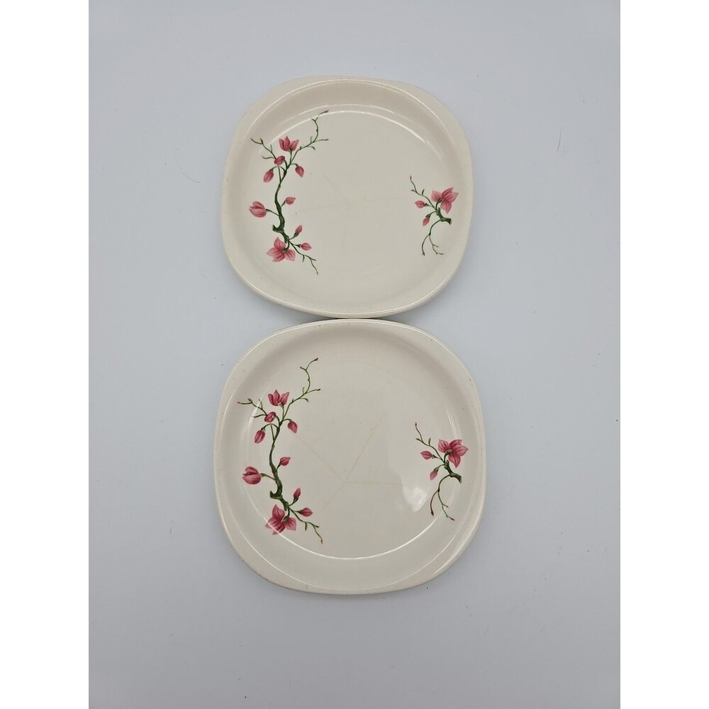 Syracuse China Restaurant Ware Square Bread & Butter Plates Cherry Blossom